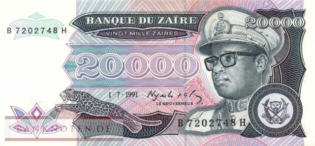 Zaire - 20.000 Zaires (#039a_UNC)