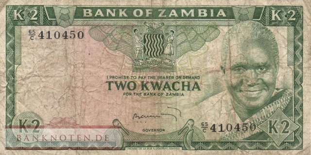 Zambia - 2  Kwacha (#020a_VG)