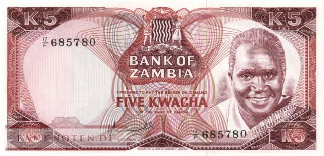 Zambia - 5  Kwacha (#021a_UNC)