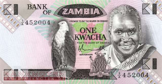 Zambia - 1  Kwacha (#023a_UNC)