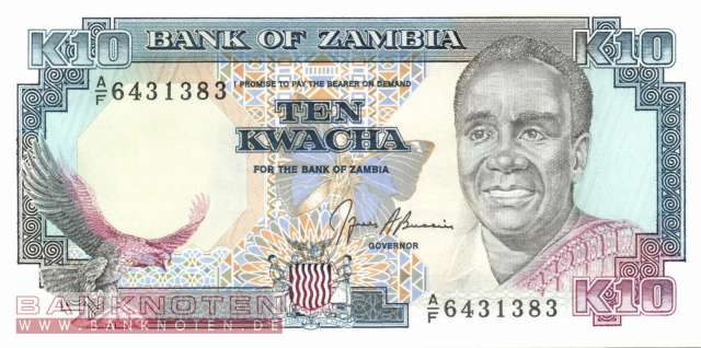 Zambia - 10  Kwacha (#031b_UNC)