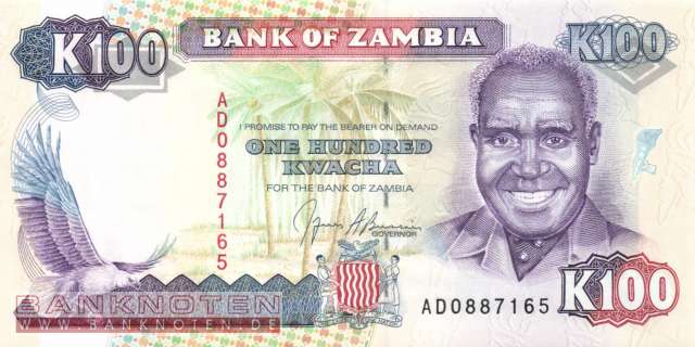 Zambia - 100  Kwacha (#034a_UNC)