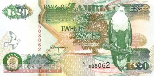 Sambia - 20  Kwacha (#036b_UNC)