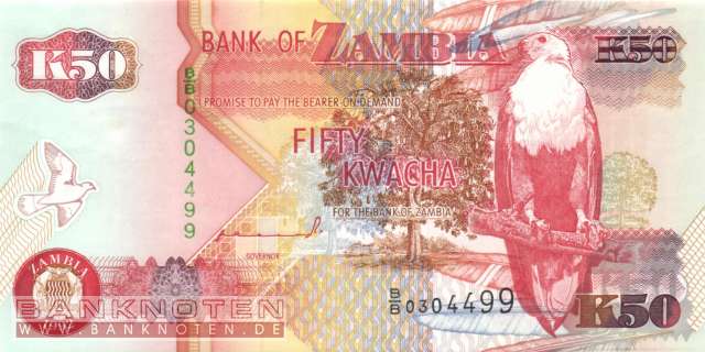 Zambia - 50  Kwacha (#037a_UNC)