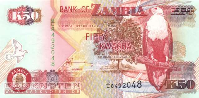 Zambia - 50  Kwacha (#037d-1_UNC)