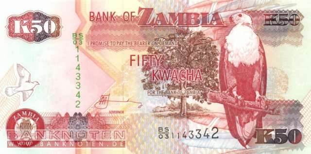 Zambia - 50  Kwacha (#037h_UNC)