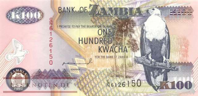 Zambia - 100  Kwacha (#038a_UNC)