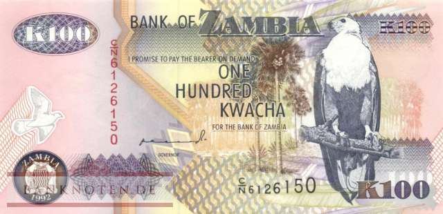 Sambia - 100  Kwacha (#038a_UNC)