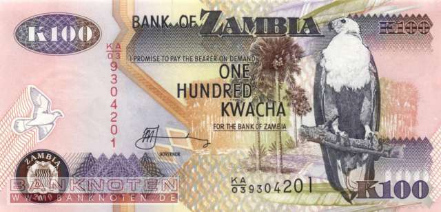 Zambia - 100  Kwacha (#038i_UNC)