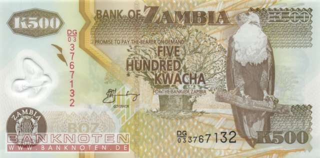 Sambia - 500  Kwacha (#043d_UNC)