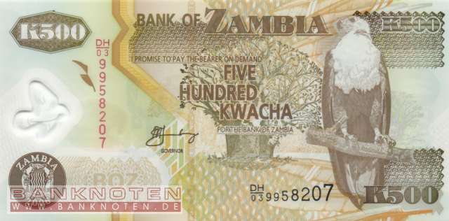 Zambia - 500  Kwacha (#043e_UNC)