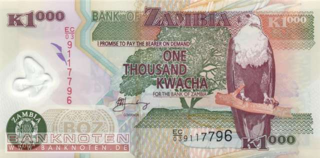 Zambia - 1.000 Kwacha (#044c_UNC)