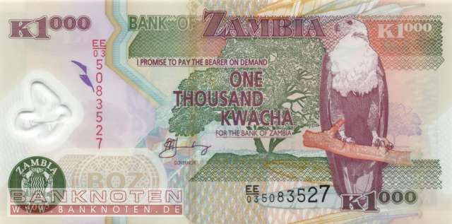 Zambia - 1.000  Kwacha (#044d_UNC)