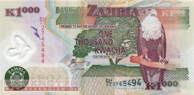 Zambia - 1.000 Kwacha (#044e_UNC)