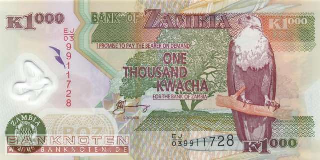 Zambia - 1.000 Kwacha (#044f_UNC)