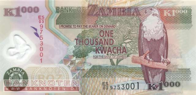 Zambia - 1.000  Kwacha (#044h_UNC)