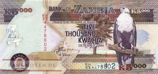 Zambia - 5.000  Kwacha (#045e_UNC)