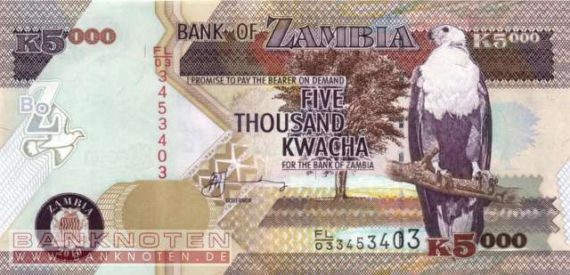 Zambia - 5.000  Kwacha (#045f_UNC)