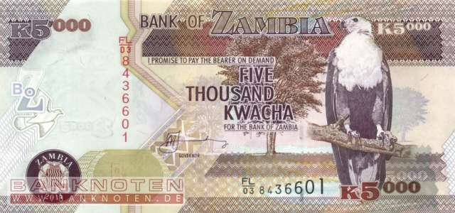 Zambia - 5.000  Kwacha (#045g_UNC)