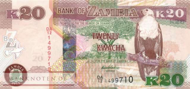 Sambia - 20  Kwacha (#052a_UNC)