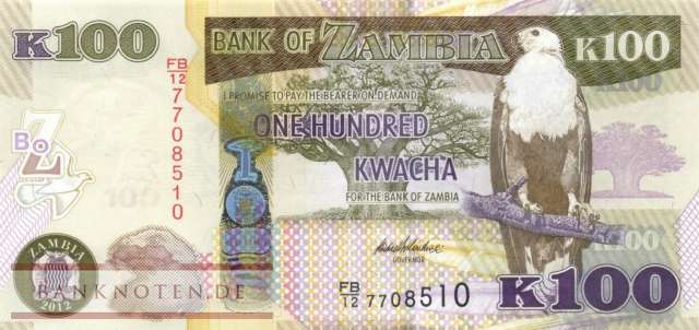 Zambia - 100  Kwacha (#054a_UNC)