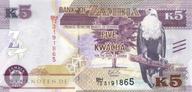 Zambia - 5  Kwacha (#057a_UNC)
