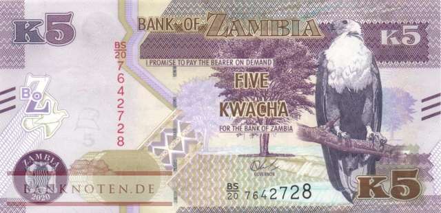 Zambia - 5  Kwacha (#057c_UNC)