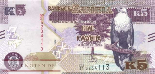 Zambia - 5  Kwacha (#057d_UNC)