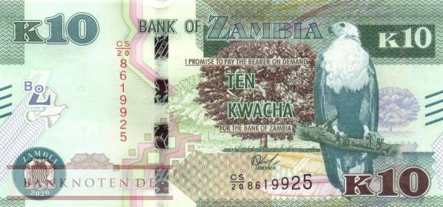 Zambia - 10  Kwacha (#058c_UNC)