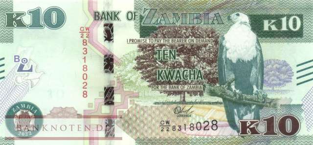 Sambia - 10  Kwacha (#058d_UNC)