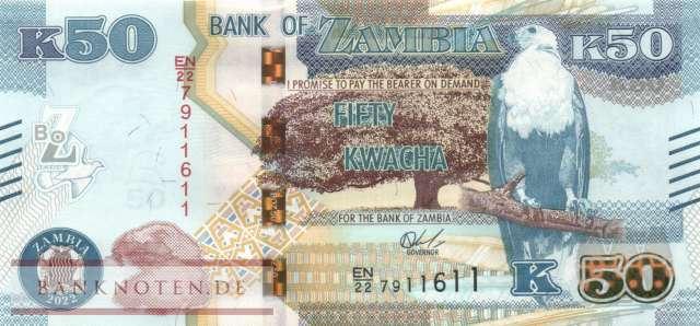 Zambia - 50  Kwacha (#060d_UNC)