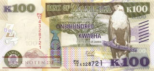 Zambia - 100  Kwacha (#061a_UNC)