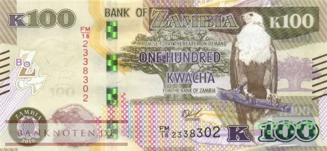 Sambia - 100  Kwacha (#061b_UNC)
