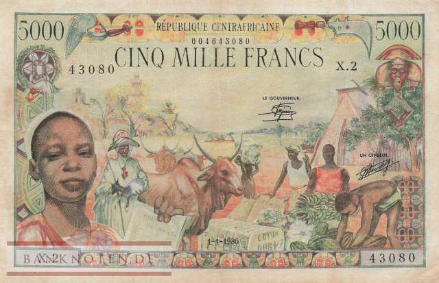 Central African Republic - 1.000  Francs (#011_F)