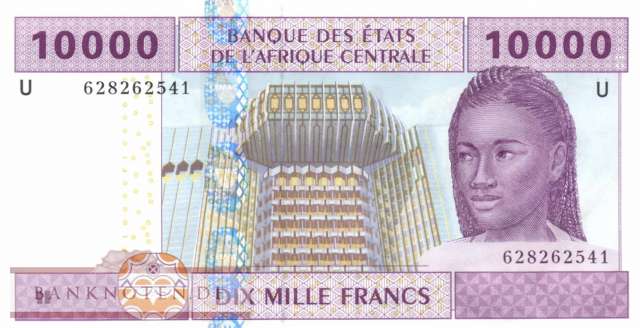 Kamerun - 10.000  Francs (#210Ud_UNC)
