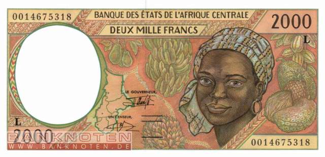 Gabun - 2.000  Francs (#403Lg_UNC)