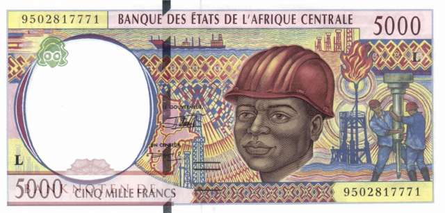 Gabun - 5.000  Francs (#404Lb_UNC)