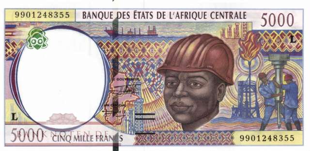 Gabun - 5.000  Francs (#404Le_UNC)