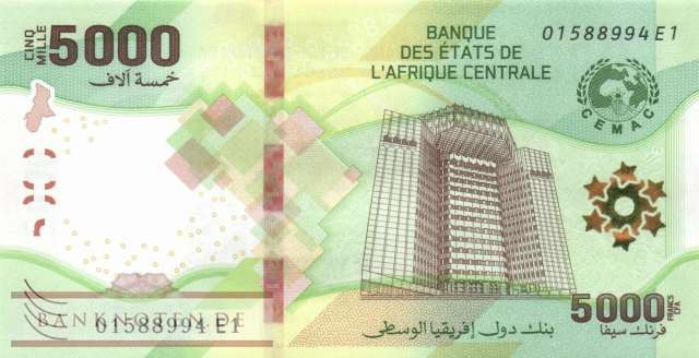 Zentralafrikanische Staaten - 5.000  Francs (#703a_UNC)