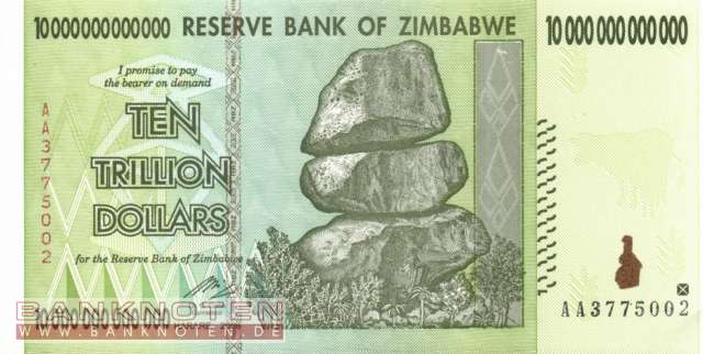 Zimbabwe - 10 Billionen Dollars (#088_UNC)