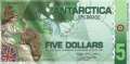 Antarctica - 5  Dollars - private issue (#029_UNC)