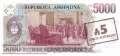 Argentina - 5  Australes (#321_UNC)