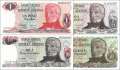 Argentinien:  1 - 50 Pesos Argentinos (4 Banknoten)