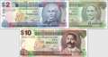 Barbados: 2 - 10 Dollars (3 Banknoten)
