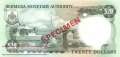 Bermudas - 20  Dollars - SPECIMEN (#031s_UNC)