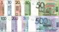 Belarus: 5 - 500 Rublei (7 banknotes)