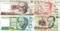Brazil: 50 - 500 Cruzeiros (4 banknotes)