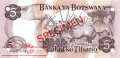 Botswana - 5  Pula - SPECIMEN (#008s1_UNC)