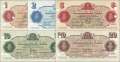 Bulgarien: 1 - 20 Leva FX (5 Banknoten)
