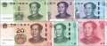 China: 1 - 100 Yüan (6 banknotes)